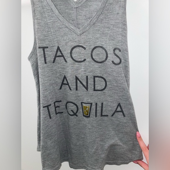 Tacos and tequila tank top- size XS - Picture 2 of 4